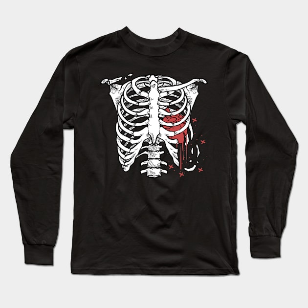 Heart Bone Long Sleeve T-Shirt by akawork280
